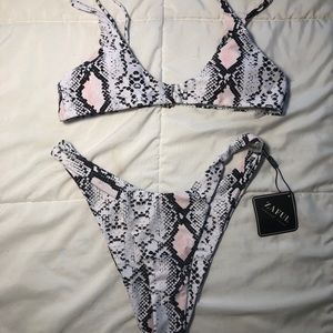 Snake skin bathing suit